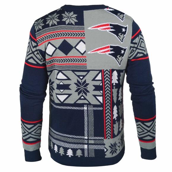 New England Patriots Ugly Christmas Crewneck Sweater with Chapstick Size Large - Picture 2 of 6